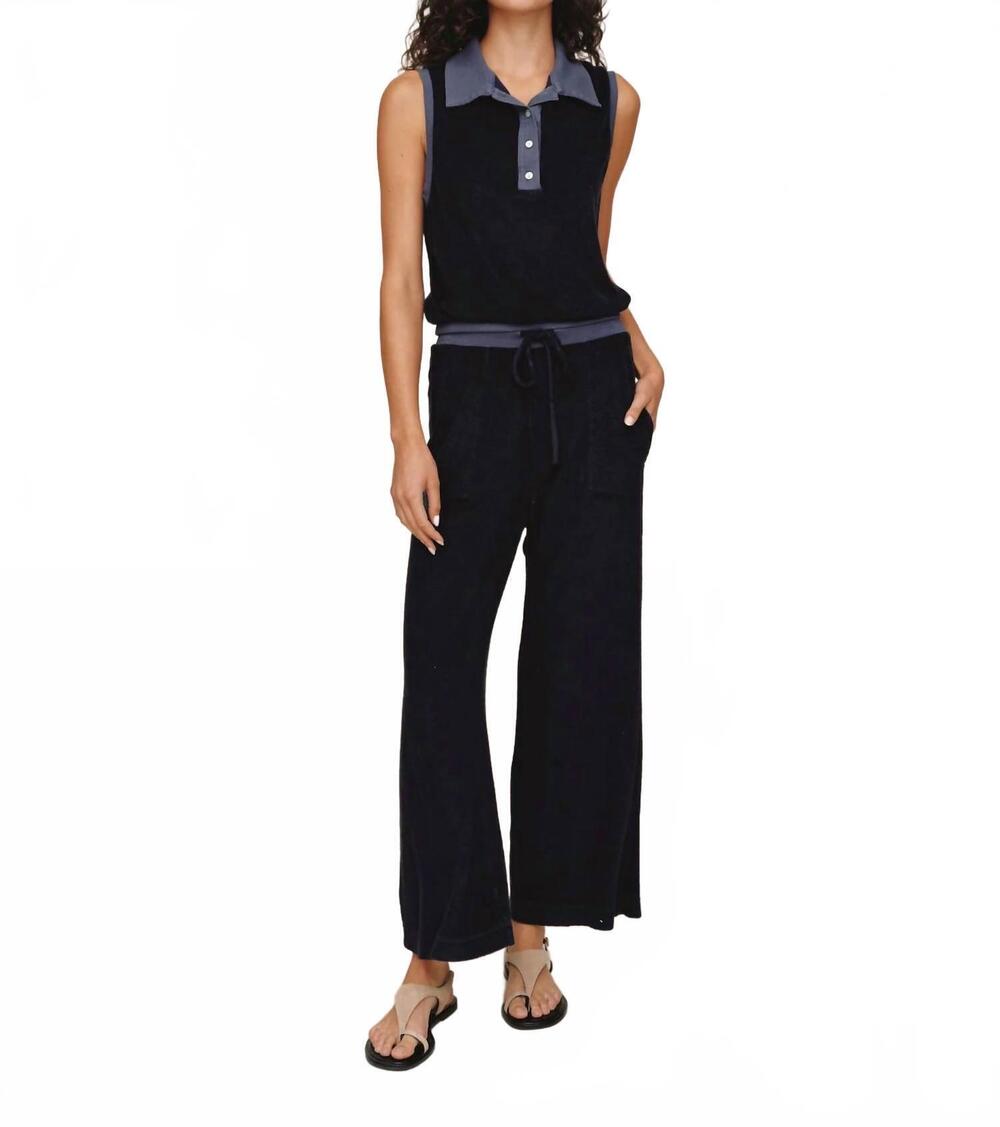 NEW BELLA DAHL crop wide leg pants in nautical night